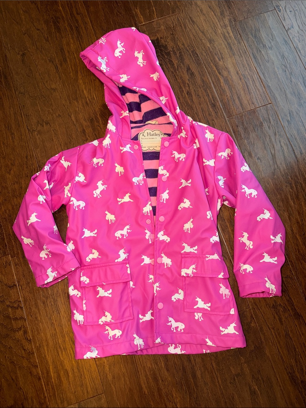 Hatley Pink Unicorn Hooded Kids' Raincoat